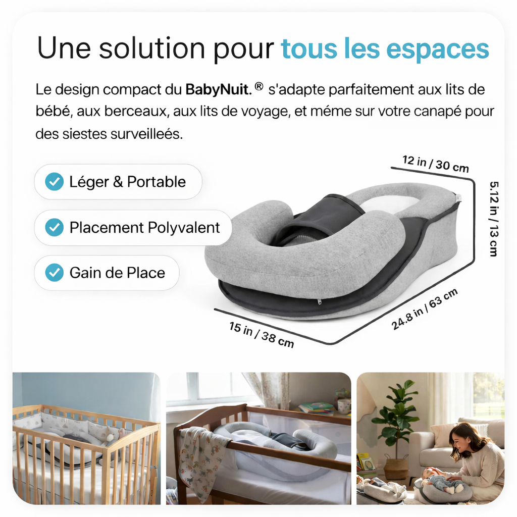 BabyNuit.® Anti-Reflux bébé, Nuits Paisibles et Sommeil Profond